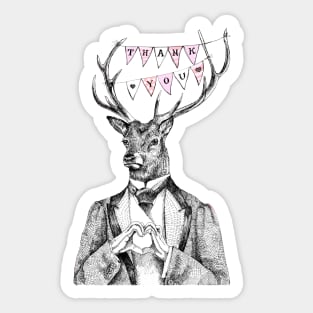 Thank you deer Sticker